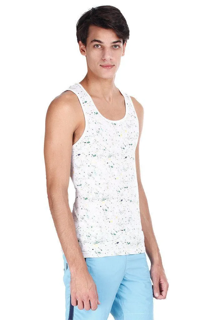Wave Print Soft Heather Tank