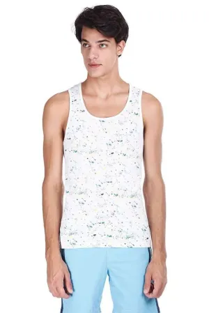 Wave Print Soft Heather Tank