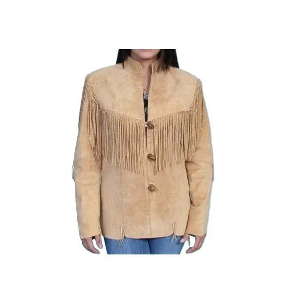 Western Fringe Suede Leather Jacket for Women in All Colors WFJ525