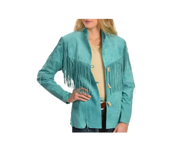 Western Fringe Suede Leather Jacket for Women in All Colors WFJ525