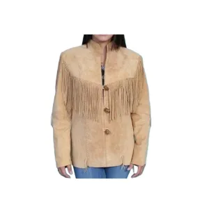 Western Fringe Suede Leather Jacket for Women in All Colors WFJ525