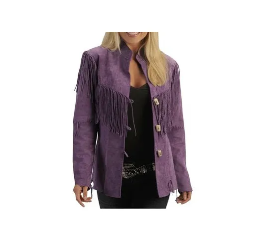 Western Fringe Suede Leather Jacket for Women in All Colors WFJ525