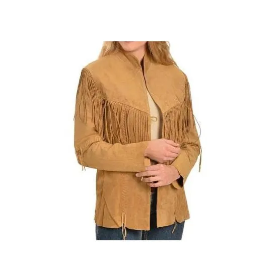 Western Fringe Suede Leather Jacket for Women in All Colors WFJ525