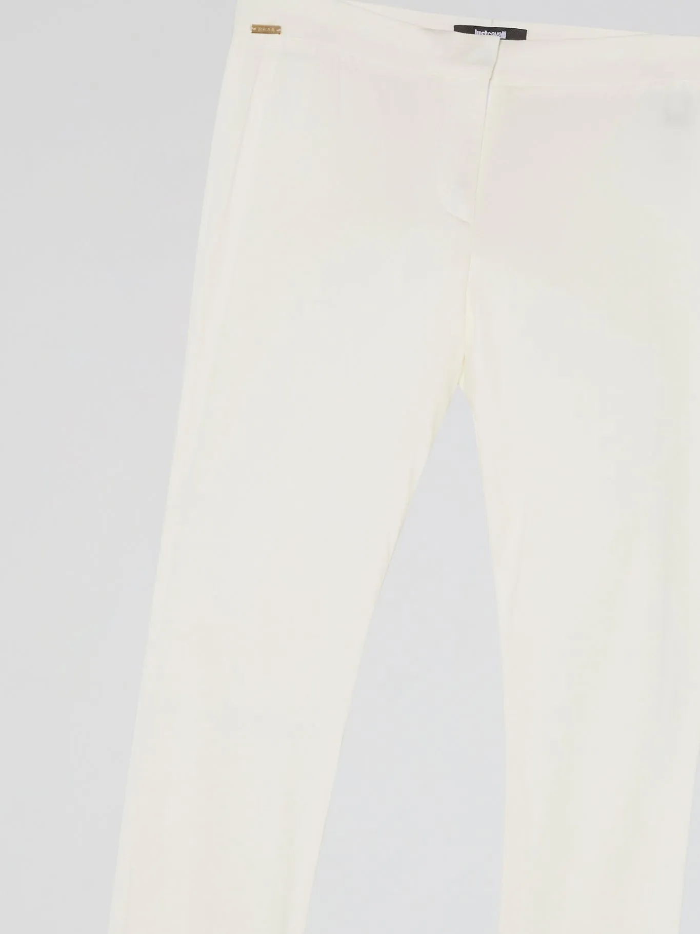 White Slim Fit Trousers