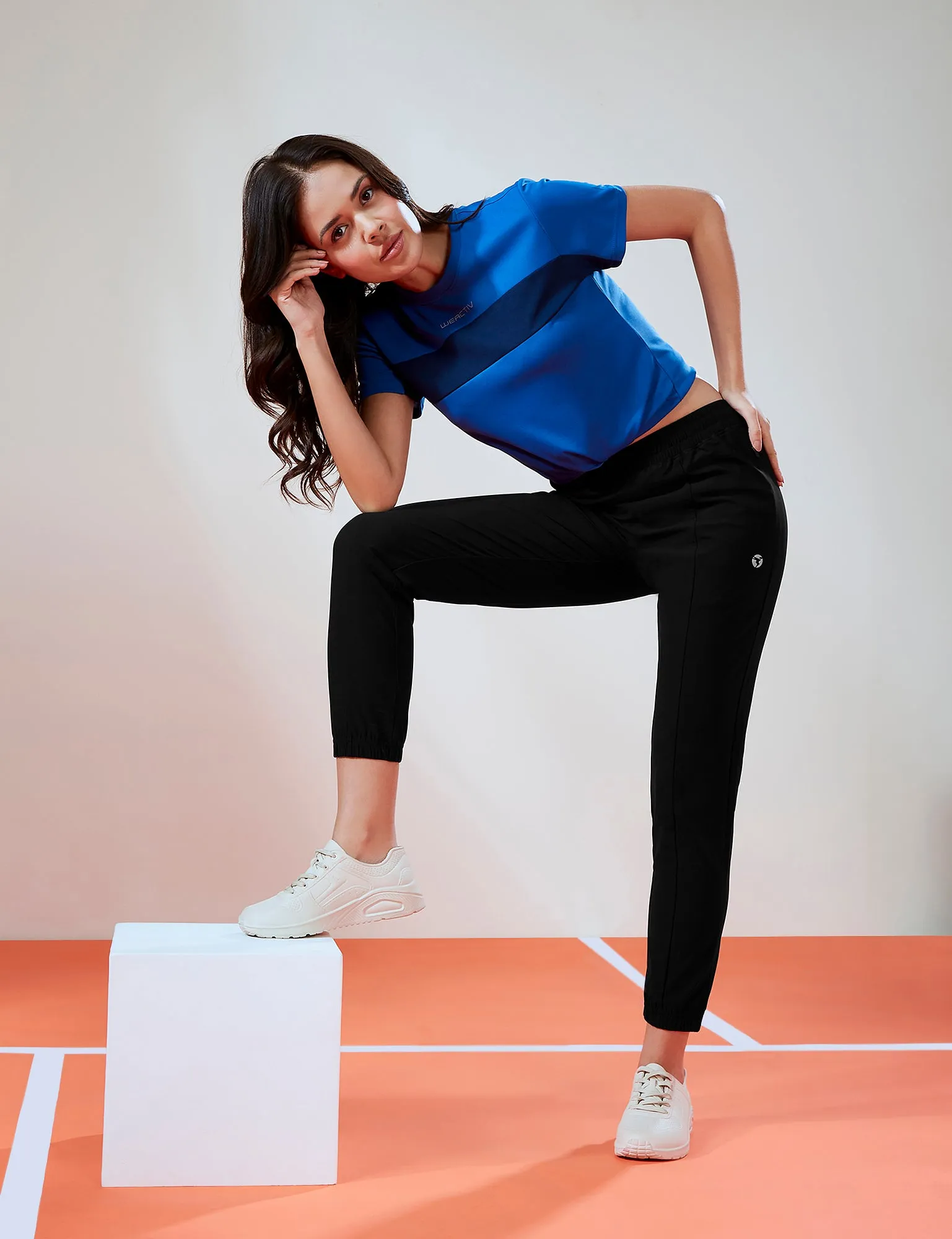 Women Solid Relax Fit Joggers with DURACOOL