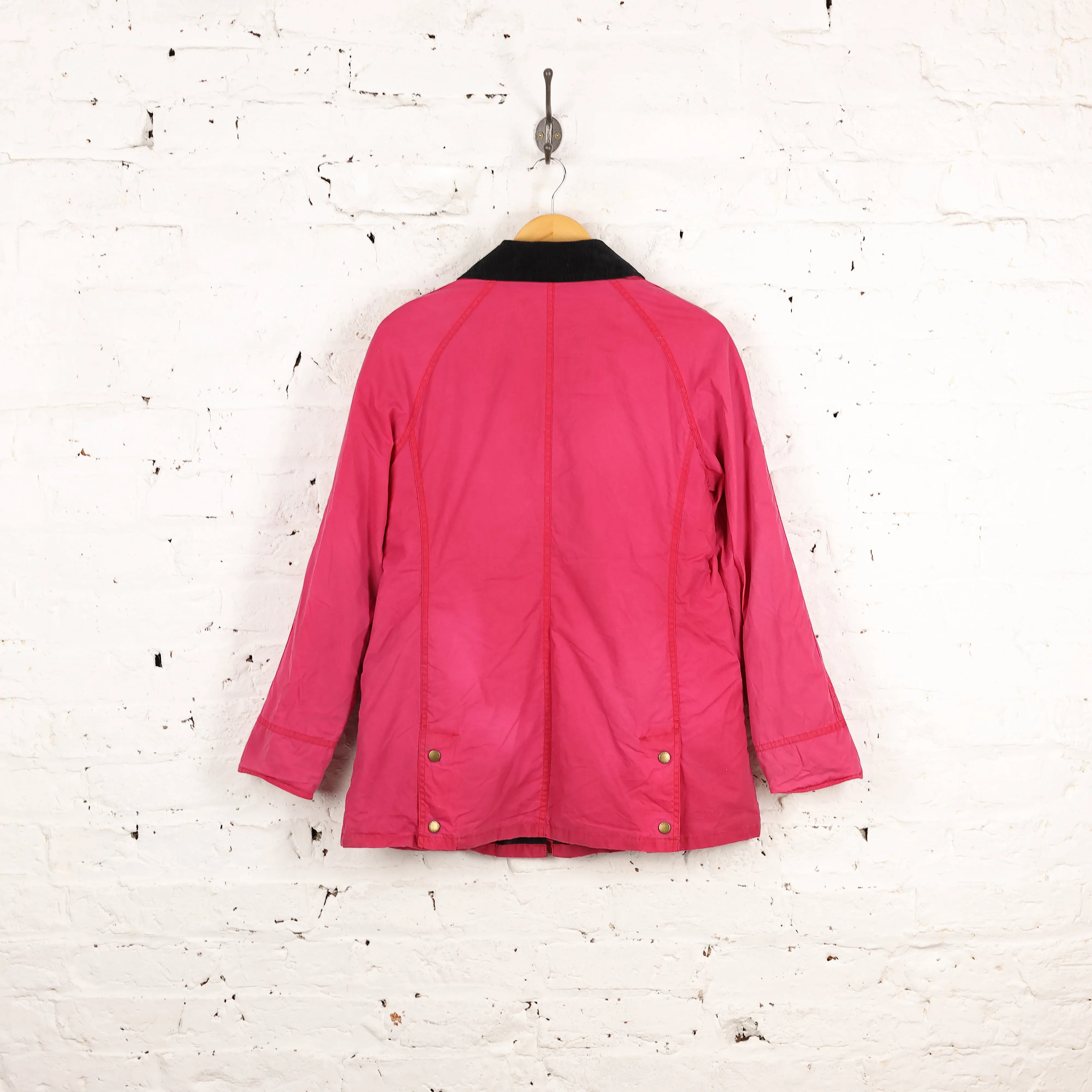 Women's Barbour Flyweight Tartan Beadnell Wax Jacket - Pink - Women's M