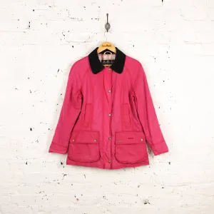 Women's Barbour Flyweight Tartan Beadnell Wax Jacket - Pink - Women's M