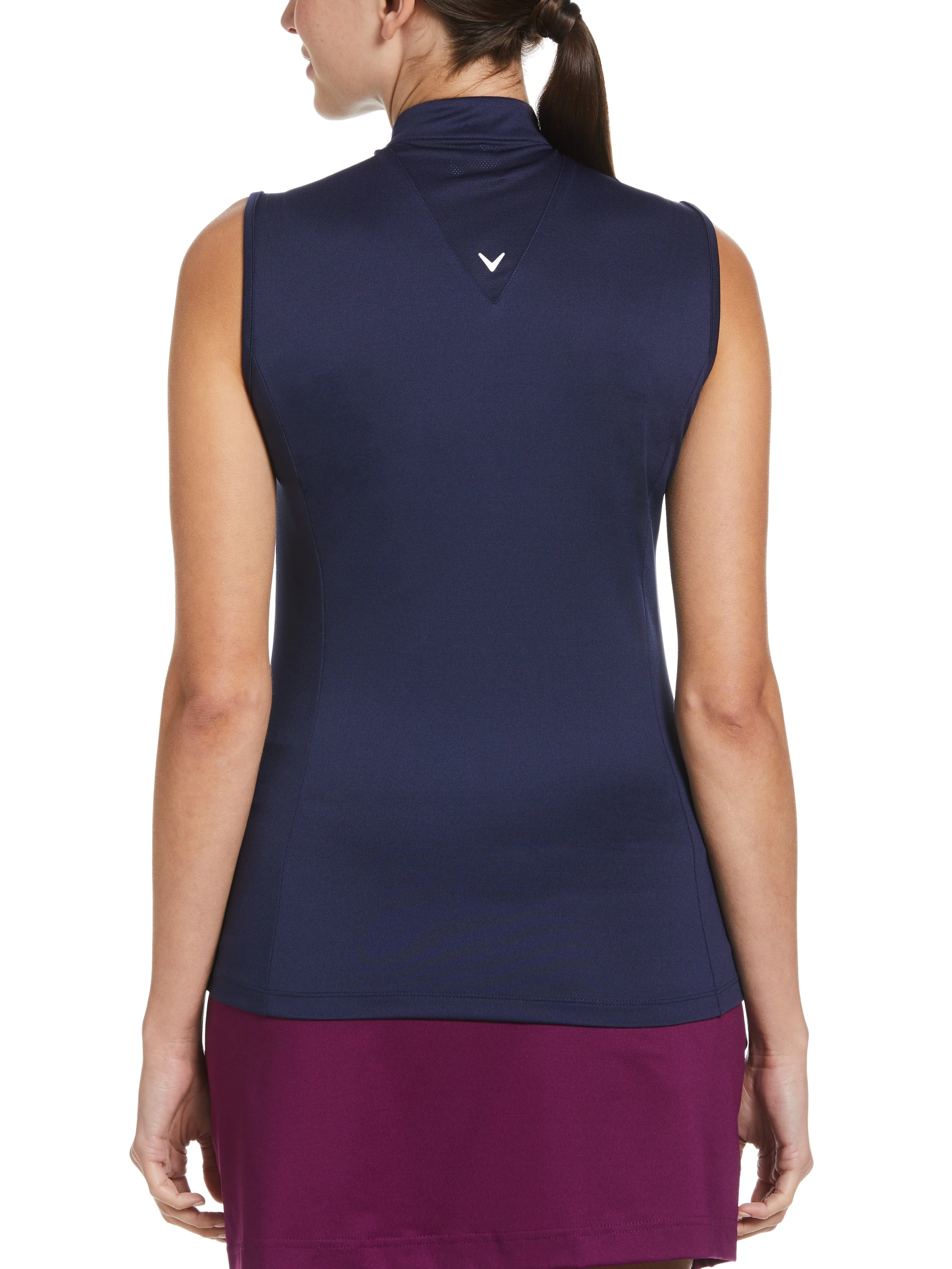 Women's Shift Stripe Mini Mock Notch Collar Golf Shirt