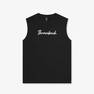 Wordmark Script Youth Tank - Black
