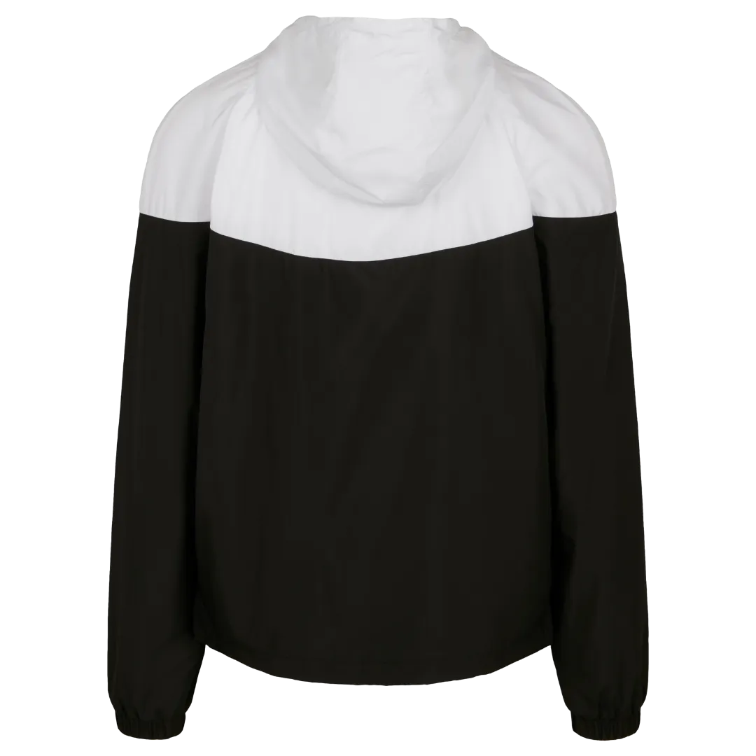 X5CAPE Two Tone Full Zip Wind Breaker - Black & White