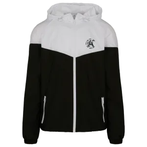 X5CAPE Two Tone Full Zip Wind Breaker - Black & White