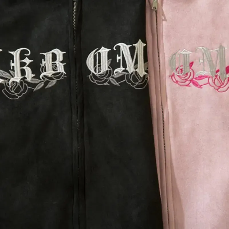 Y2K Chic Loose Zipped Jacket for Trendy Streetwear Style