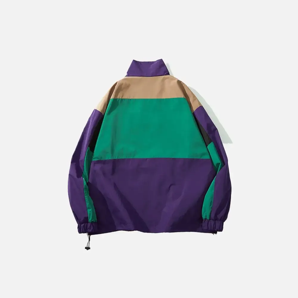 Y2K Windbreaker Track Jacket for Retro Style and Comfort