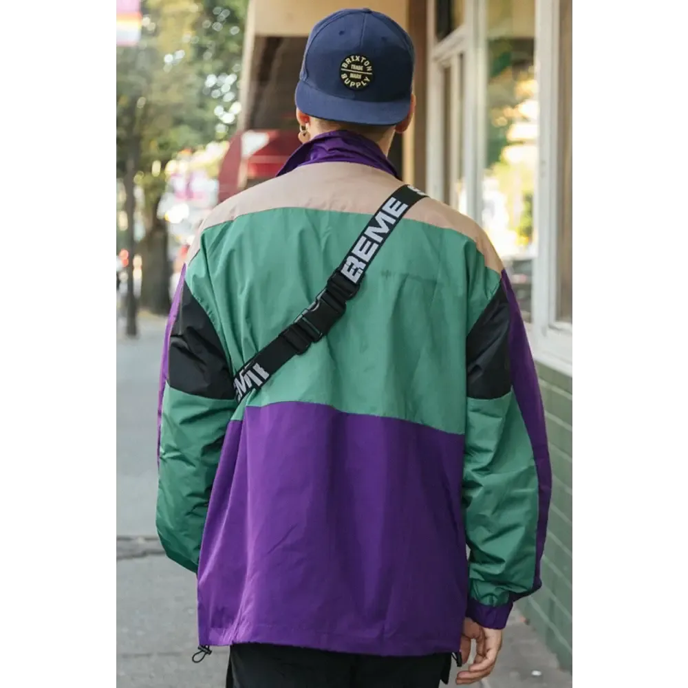 Y2K Windbreaker Track Jacket for Retro Style and Comfort