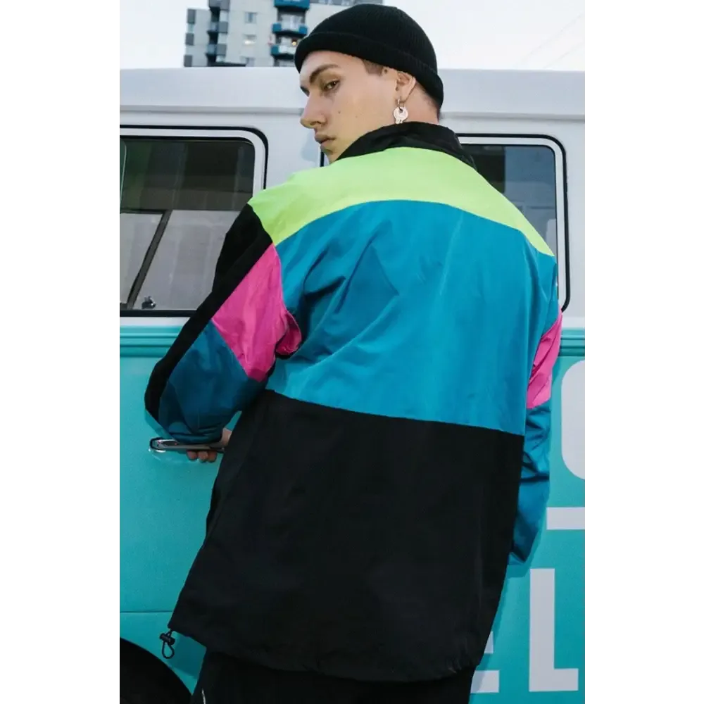 Y2K Windbreaker Track Jacket for Retro Style and Comfort