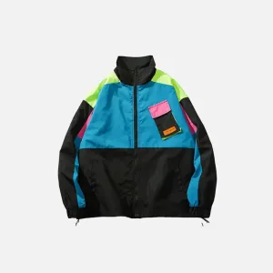 Y2K Windbreaker Track Jacket for Retro Style and Comfort