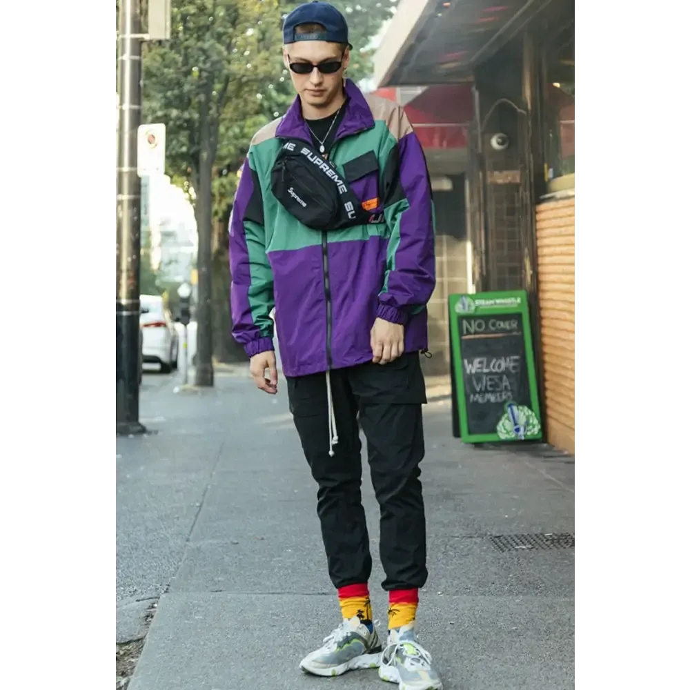 Y2K Windbreaker Track Jacket for Retro Style and Comfort