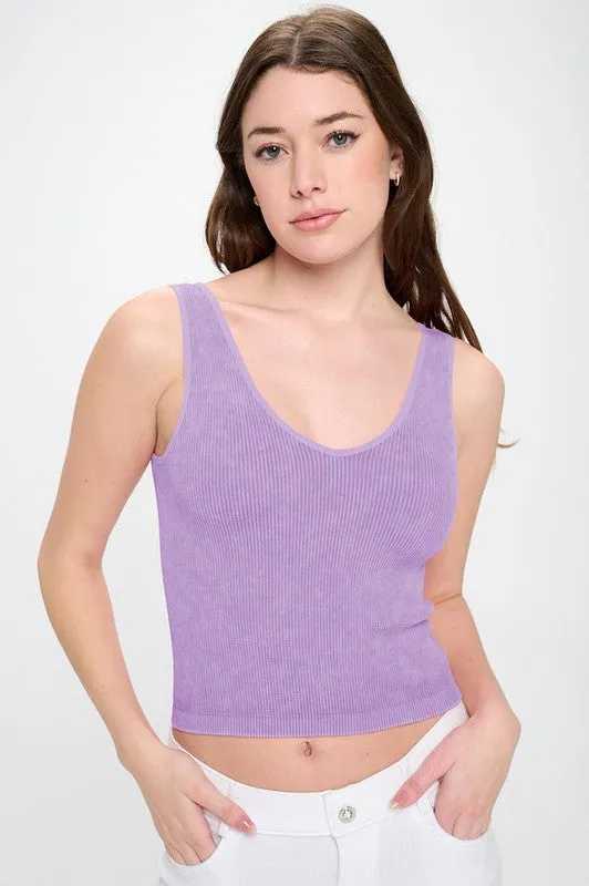 Yelete Seamless Reversible Ribbed Tank