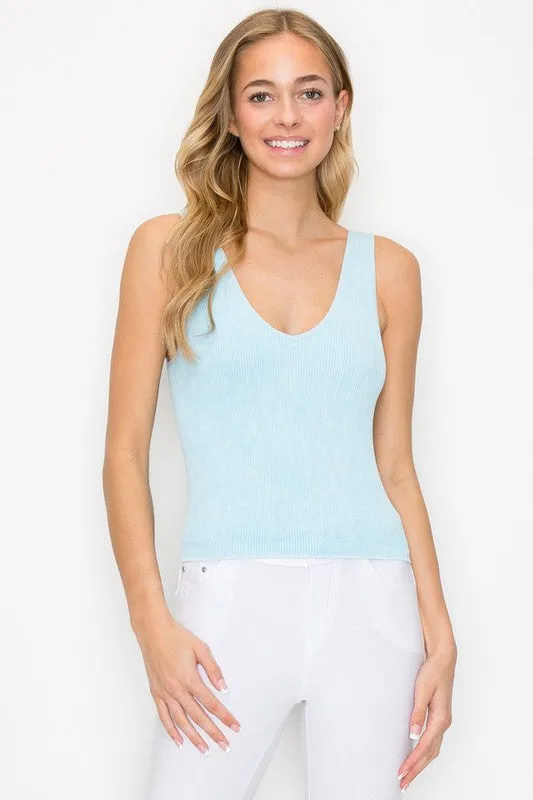 Yelete Seamless Reversible Ribbed Tank