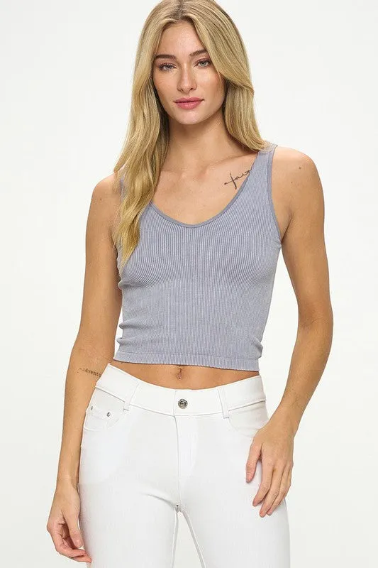 Yelete Seamless Reversible Ribbed Tank