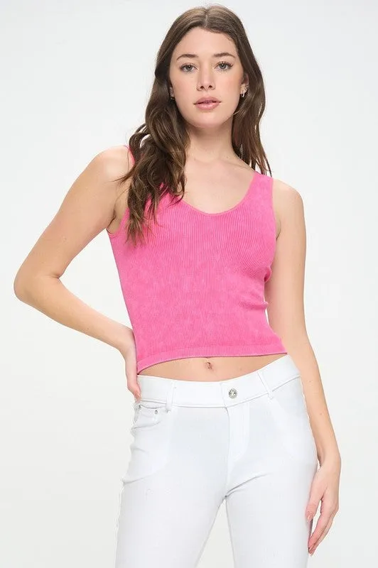Yelete Seamless Reversible Ribbed Tank
