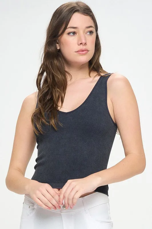 Yelete Seamless Reversible Ribbed Tank