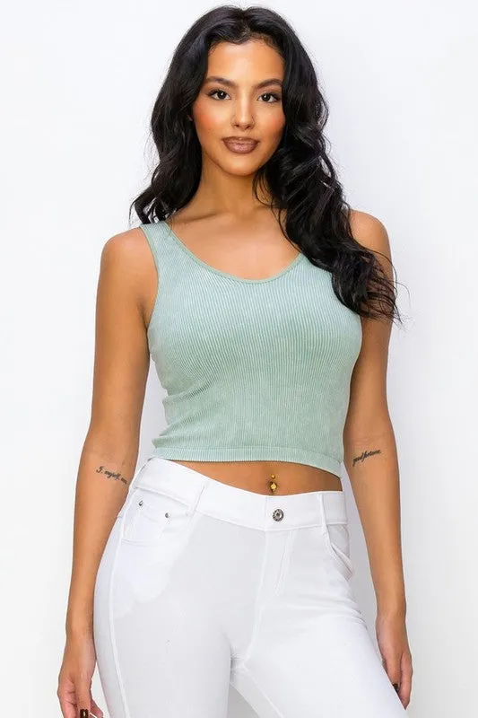 Yelete Seamless Reversible Ribbed Tank
