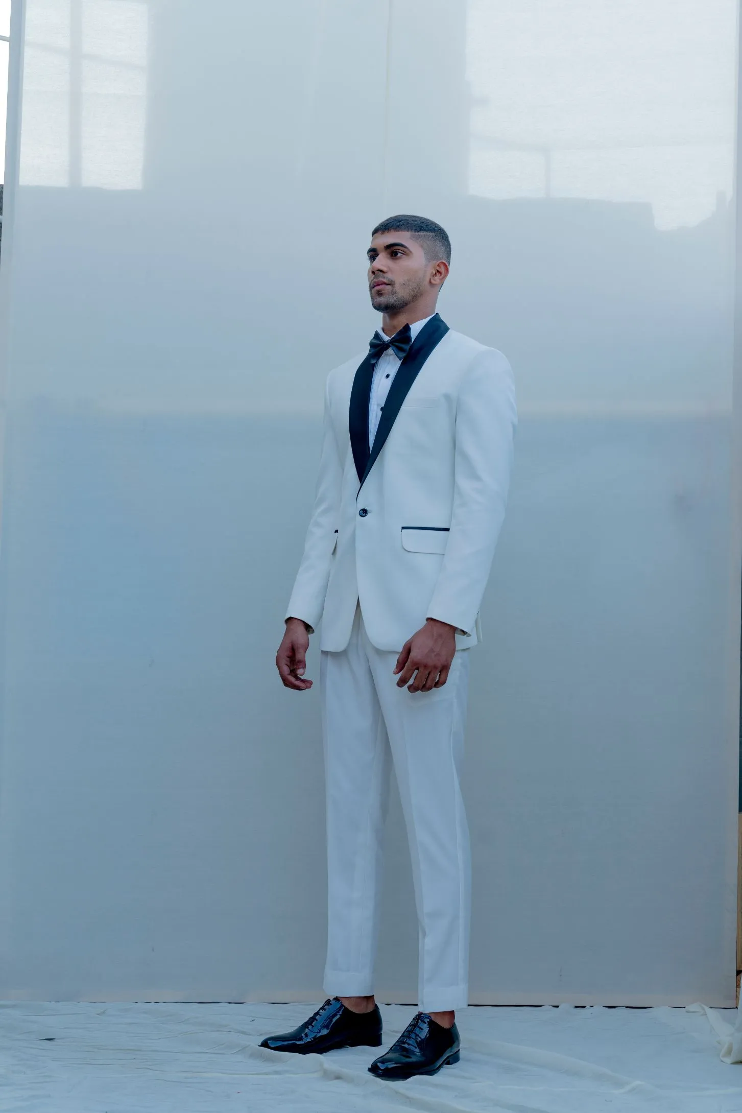 Yin- White Tuxedo Set
