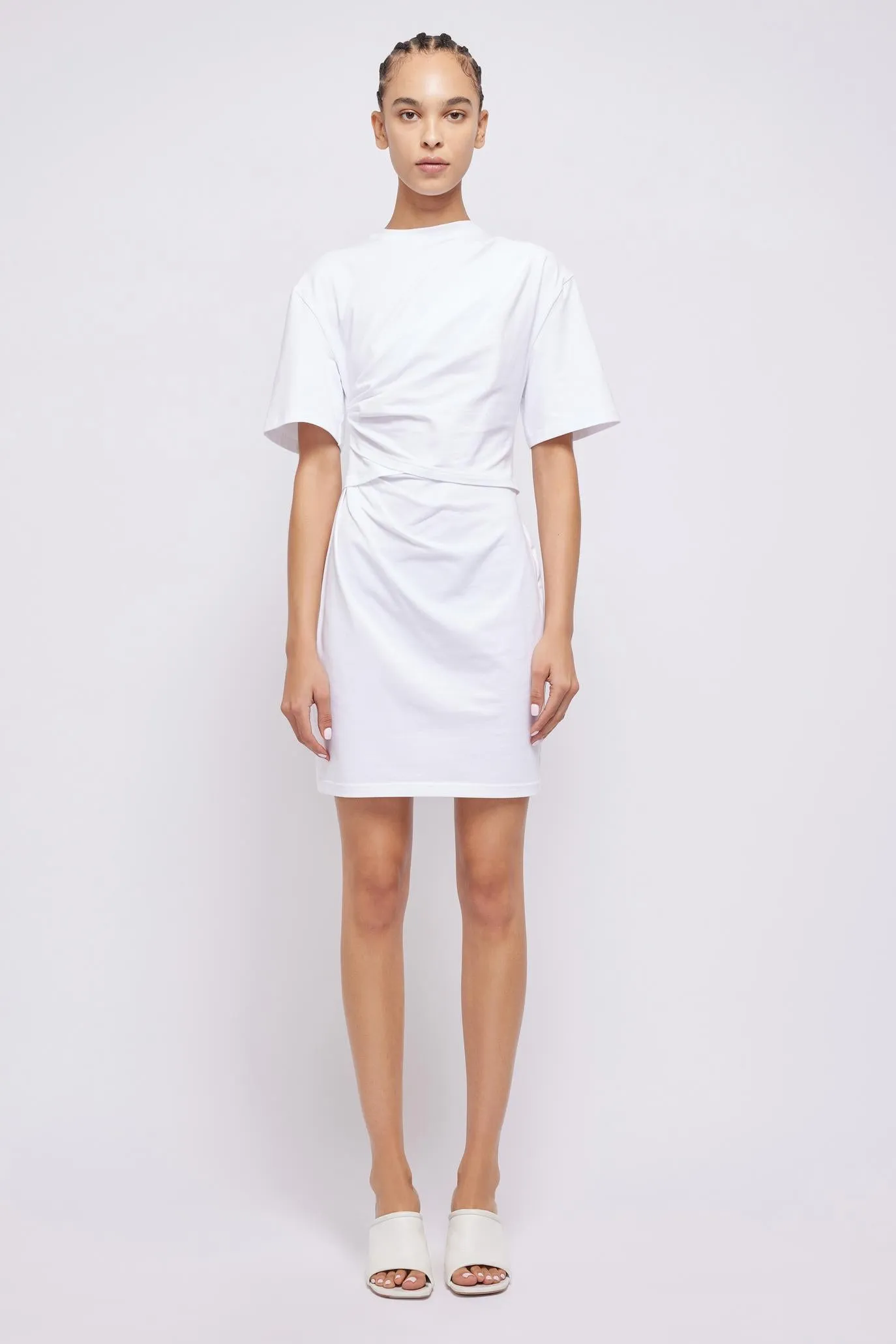 ZEUS S/S DRAPPED T-SHIRT DRESS