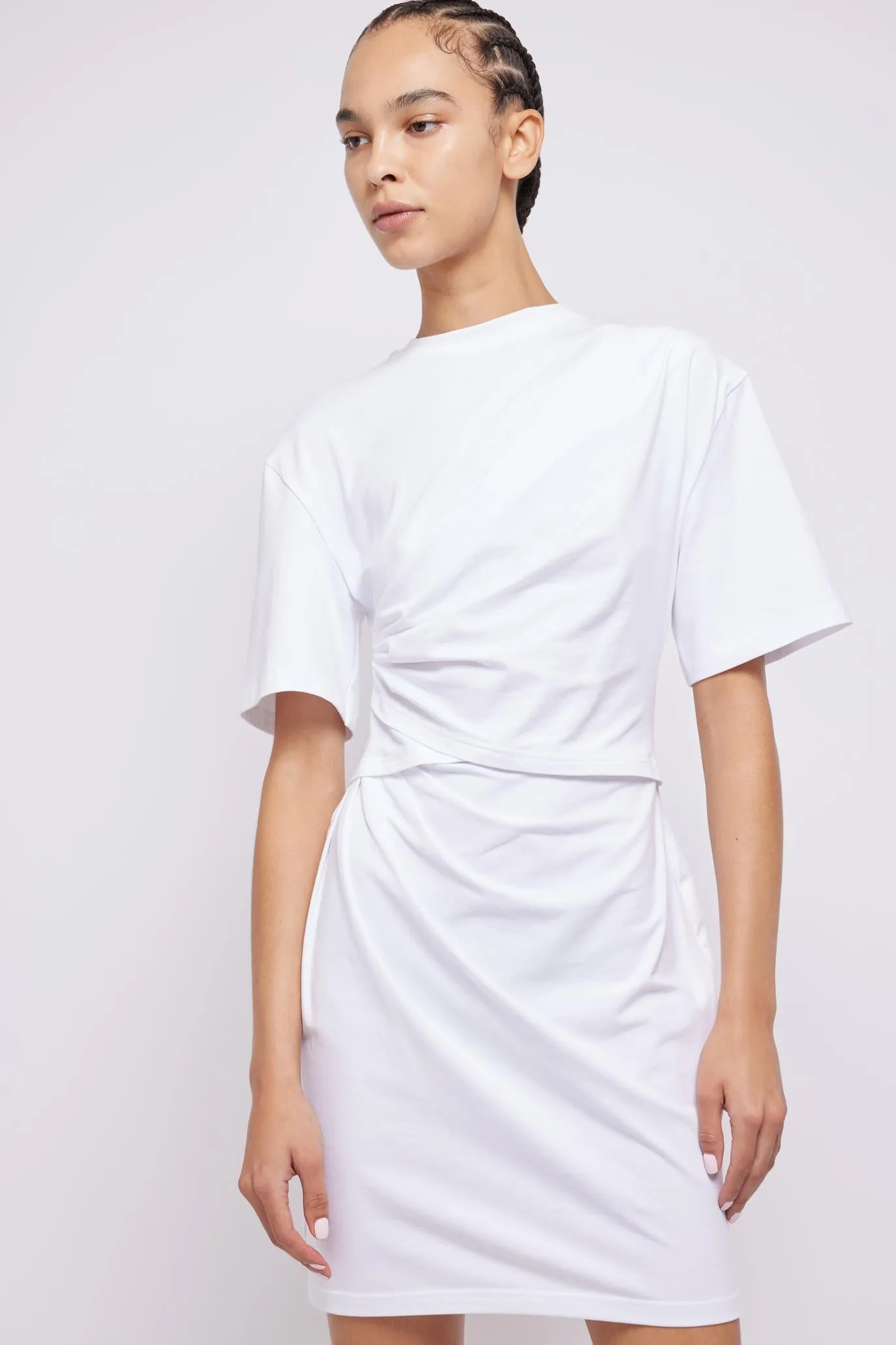 ZEUS S/S DRAPPED T-SHIRT DRESS