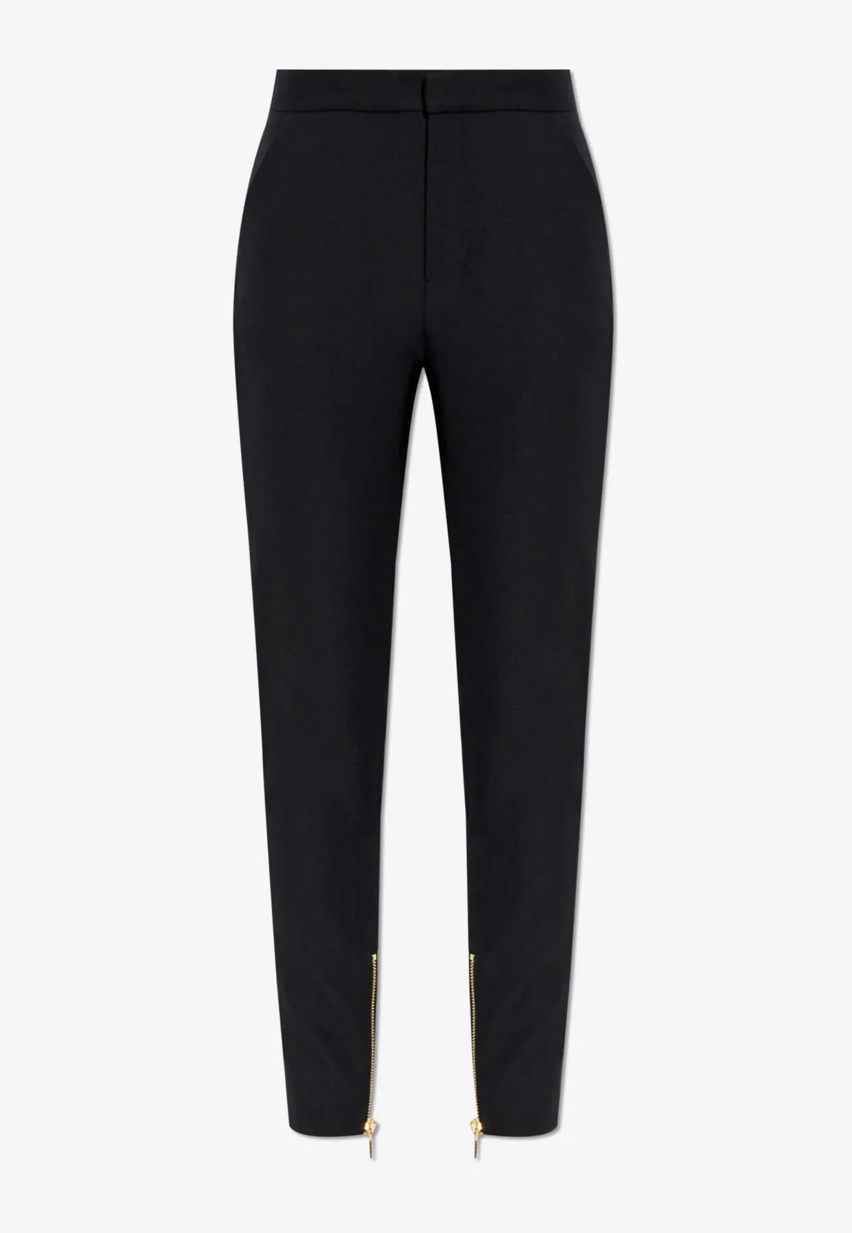 Zipped Slim-Fit Grain De Poudre Pants